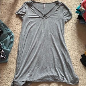 Grey t-shirt dress